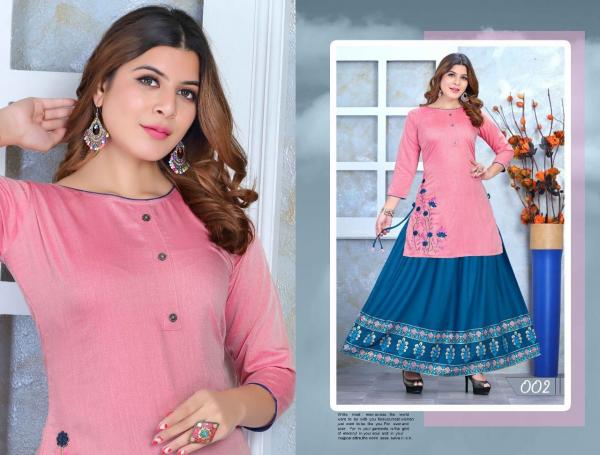 Beauty Queen Mishri-2 Colourful Top With Skirt Collection